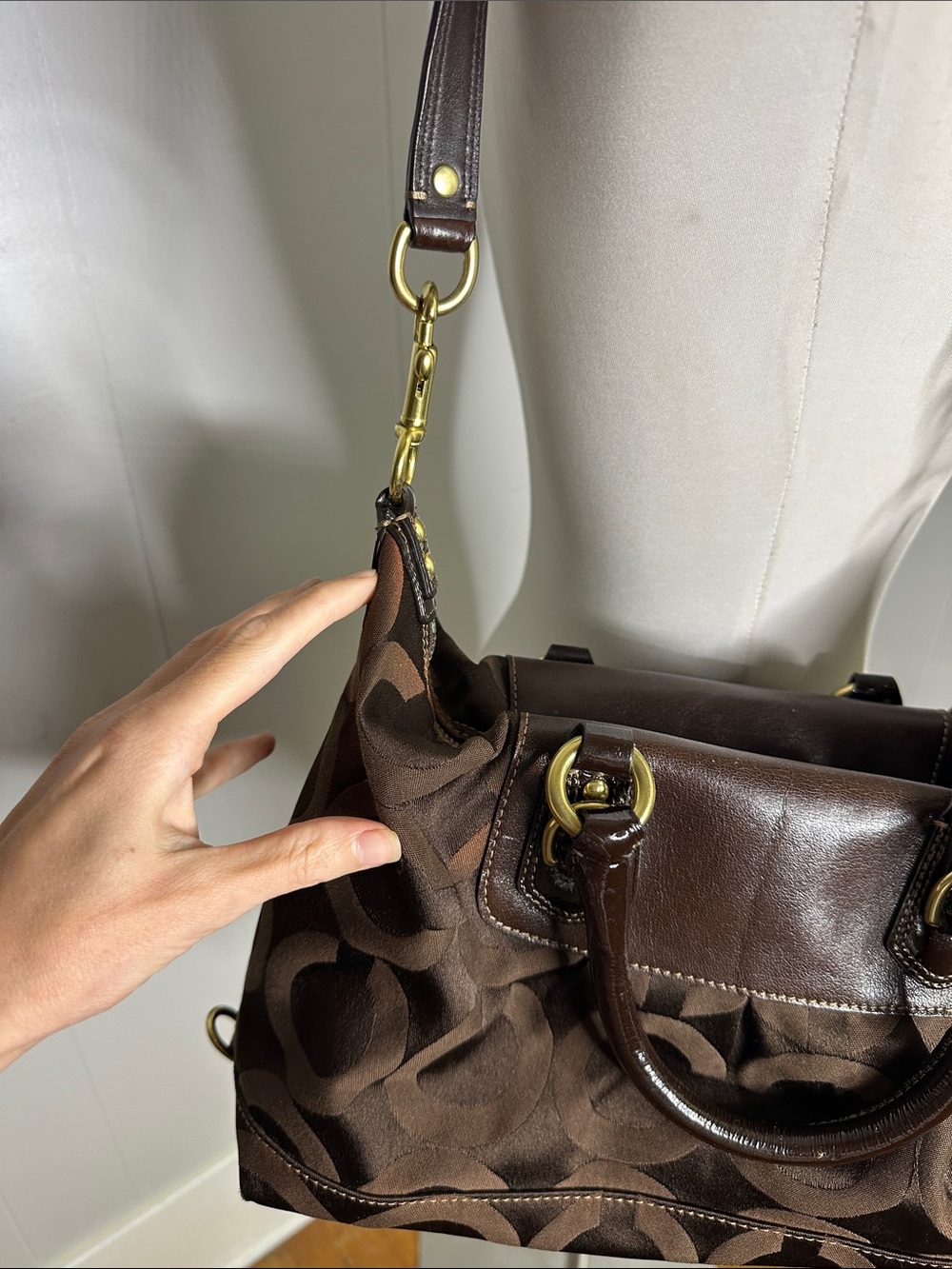 Coach Y2k Madison Op Art Satchel Bag - Gem